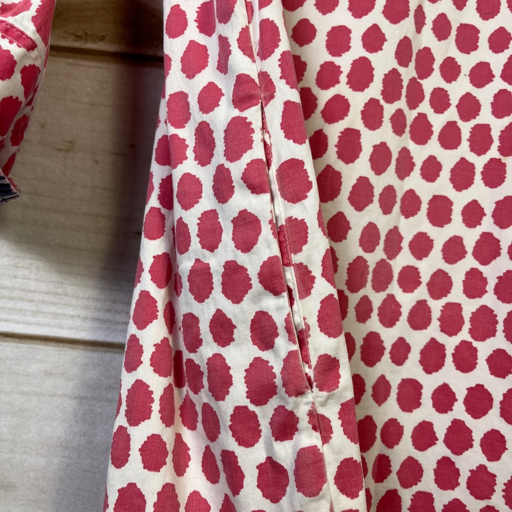 Tizzie Pink Dot Tunic Shirt Dress 3/4 Sleeve V Neck Women's coverup resort L - Picture 5 of 15